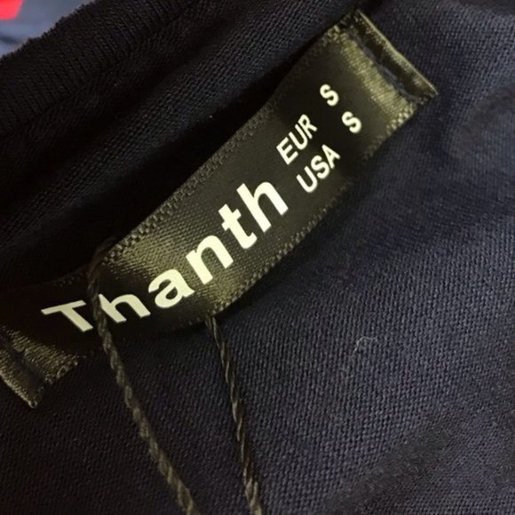 THANTH Off Shoulder Ruffle Navy Party Dress - Picture 6 of 10